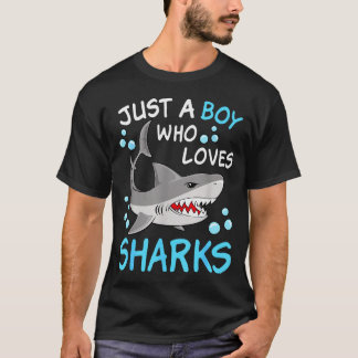 A boy who loves sharks funny ocean animal shark T-Shirt