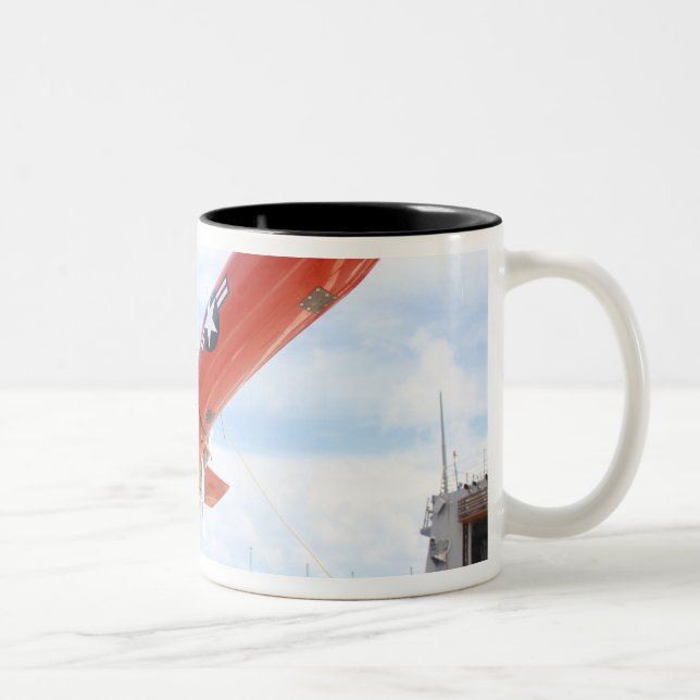 A BQM-74E Chukar drone ready for launch Two-Tone Coffee Mug (Right)