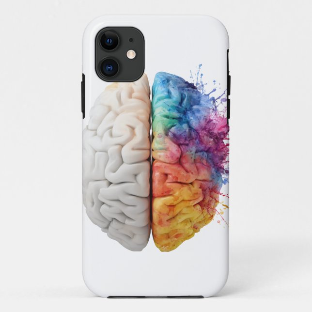 A brain divided between logical and creative sides Case-Mate iPhone case (Back)
