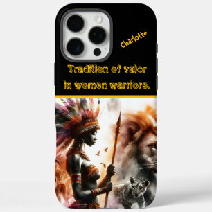 A brave warrior stands strong among beasts iPhone 16 pro max case