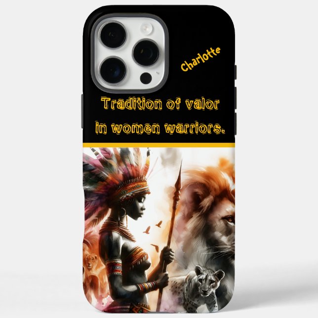 A brave warrior stands strong among beasts Case-Mate iPhone case (Back)