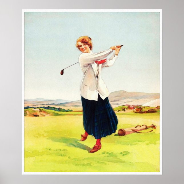 A Braw Brassie - Vintage Golf Watercolour Print (Front)