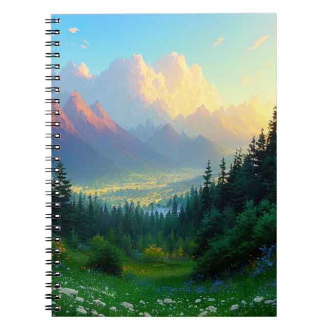 A Breathtaking Green Valley  Notebook (Front)