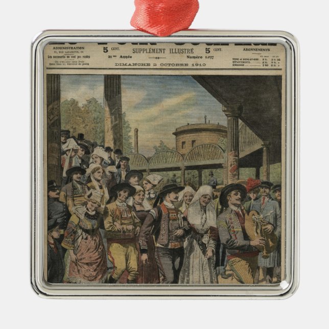 A Breton wedding right in Paris Metal Ornament (Front)