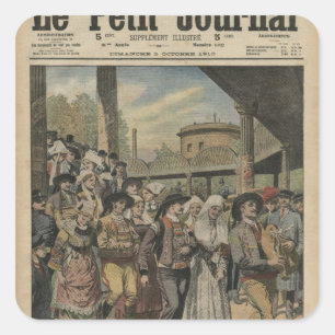 A Breton wedding right in Paris Square Sticker