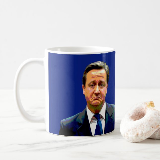 A BREXIT MUG. Fun Brexit David Cameron message: Coffee Mug (With Donut)
