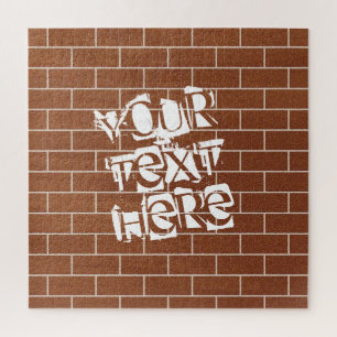 A Brick Wall - Add Your Special Text  /  Message Jigsaw Puzzle