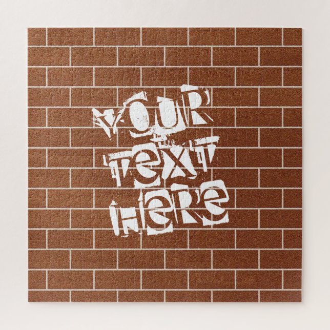 A Brick Wall - Add Your Special Text  /  Message Jigsaw Puzzle (Vertical)