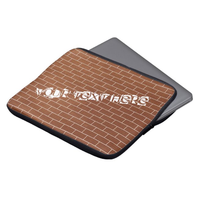 A Brick Wall - Add Your Special Text  /  Message Laptop Sleeve (Front Top)