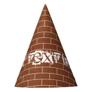 A Brick Wall - Add Your Special Text  /  Message Party Hat