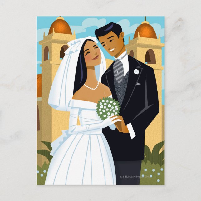 A Bride and Groom Postcard (Front)