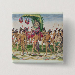 A Bride is Carried 2 Inch Square Button