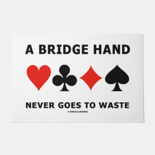 A Bridge Hand Never Goes To Waste Four Card Suits Doormat