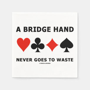 A Bridge Hand Never Goes To Waste Four Card Suits Napkin