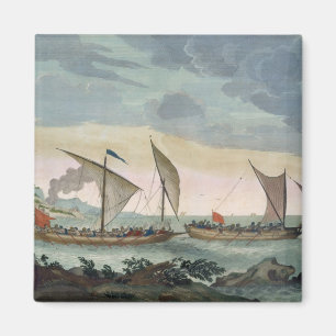 A Brigantine giving chase to a Felucca, and about Magnet
