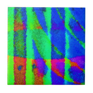 A Bright and Colourful Abstract Tile