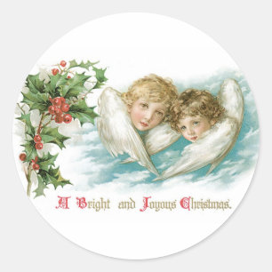 A Bright and Joyous Christmas Classic Round Sticker