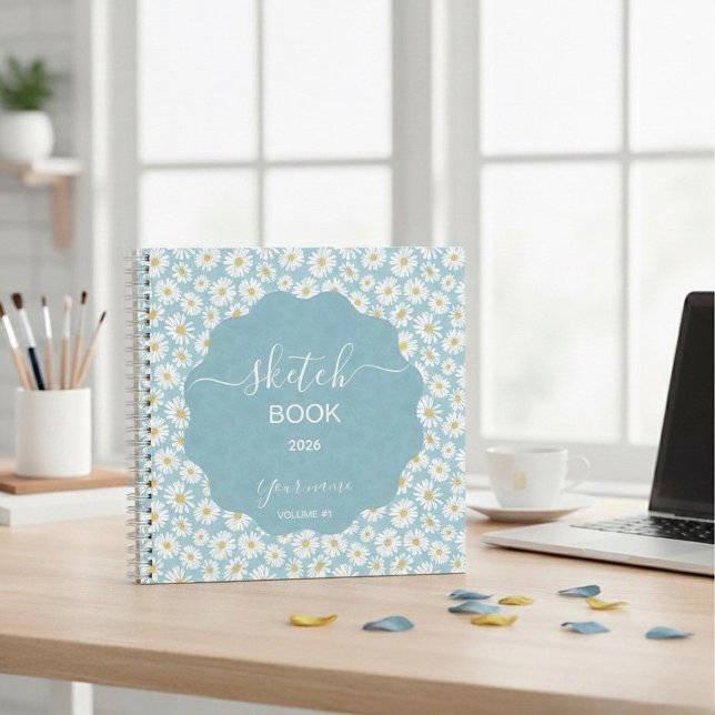 A bright daisy-themed sketchbook! notebook (Creator Uploaded)