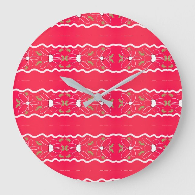 A Bright Floral Designed Clock (Front)