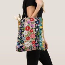 A Bright Fresh Floral Tote Bag.