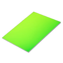 A bright green rectangular sheet is displayed 
