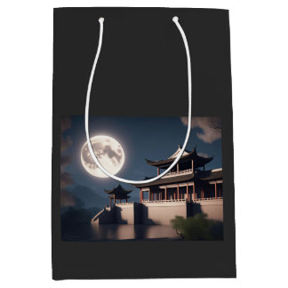 A bright moon corresponds to the majestic pavilion medium gift bag