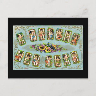 A Bright New Year Holiday Postcard