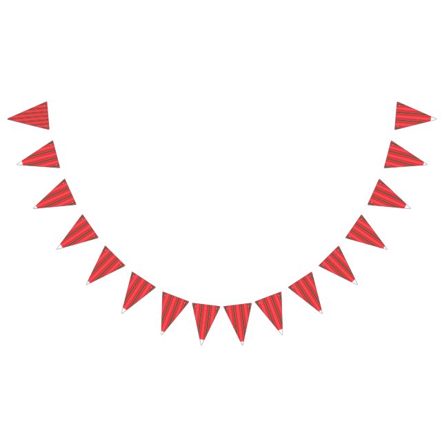A bright red apple sits on a plain white surface. bunting flags (All)