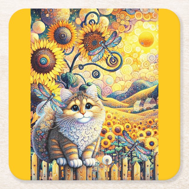 A Bright Sunny Day Square Paper Coaster (Front)