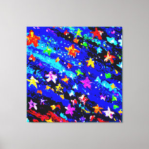 A Brightly Coloured Starry Skies. Buy Now Canvas Print