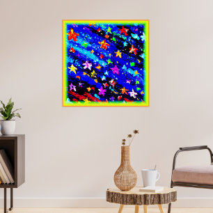 A Brightly Coloured Starry Skies. Buy Now Poster