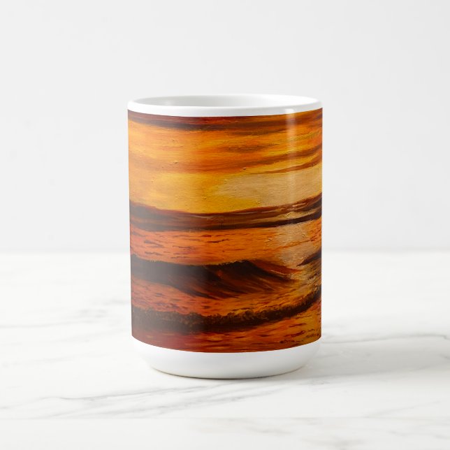 A Brillant Orange Sunset, By Gary Poling Coffee Mug (Center)