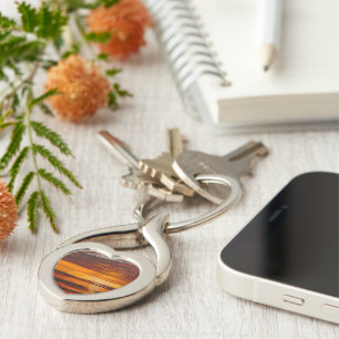 A Brillant Orange Sunset, By Gary Poling Keychain
