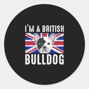 A British Bulldog England Union Jack Classic Round Sticker