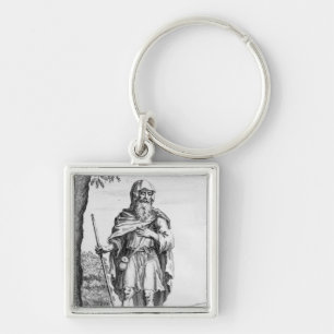 A British Druid, engraved by van der Gucht, 1723 Keychain