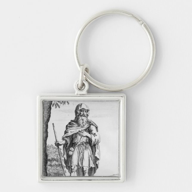 A British Druid, engraved by van der Gucht, 1723 Keychain (Front)