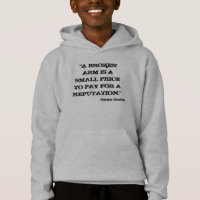 "A BROKEN ARM IS A SMALL PRICE TO PAY FOR A REP...
