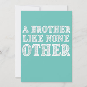 A Brother Like None Other Funny Valentines Gift Announcement