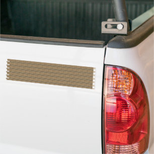 a brown and beige striped background bumper sticker