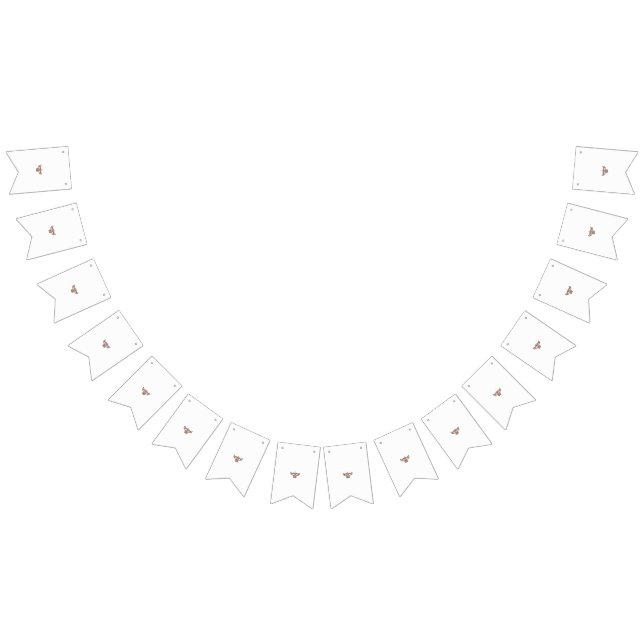 a brown and white flower design on a black backgro bunting flags (All)