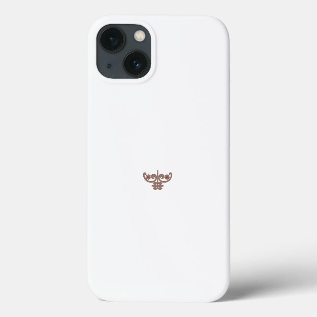 a brown and white flower design on a black backgro Case-Mate iPhone case (Back)