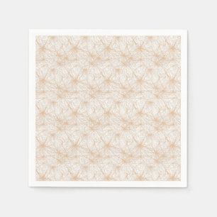 a brown background with a pattern of circles napkin
