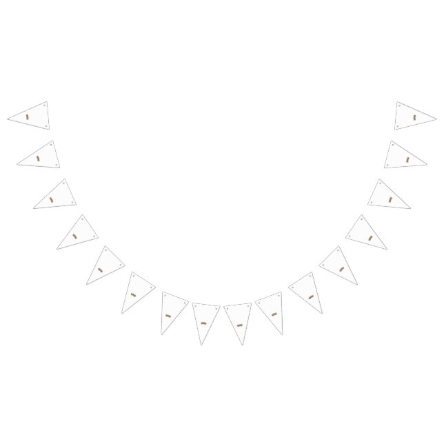 a brown crown with a white background bunting flags (All)