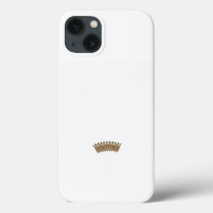 a brown crown with a white background iPhone 13 case