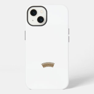 a brown crown with a white background iPhone 13 case