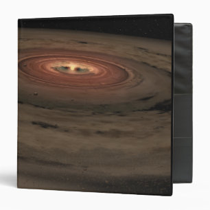 A brown dwarf surrounded by a swirling disc binder