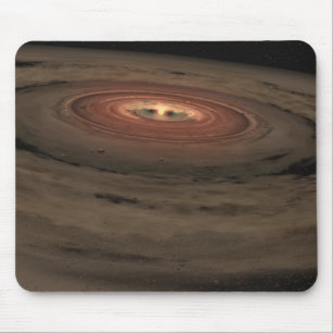 A brown dwarf surrounded by a swirling disc mouse pad