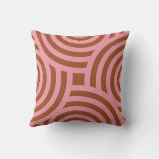 a brown pink cute throw pillow