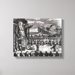A Buddhist Ceremony from, 'Indiae Orientalis' Canvas Print