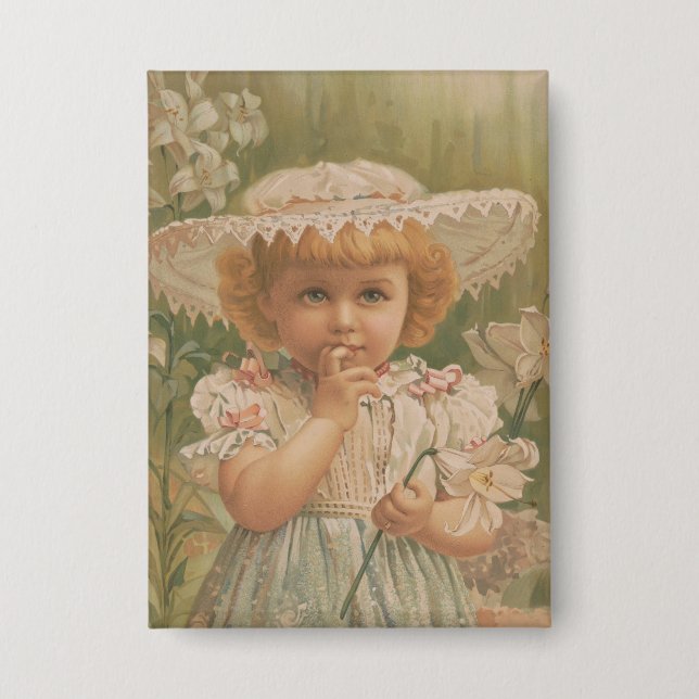 "A Budding Easter" Vintage Illustration, ca. 1890 (Front)